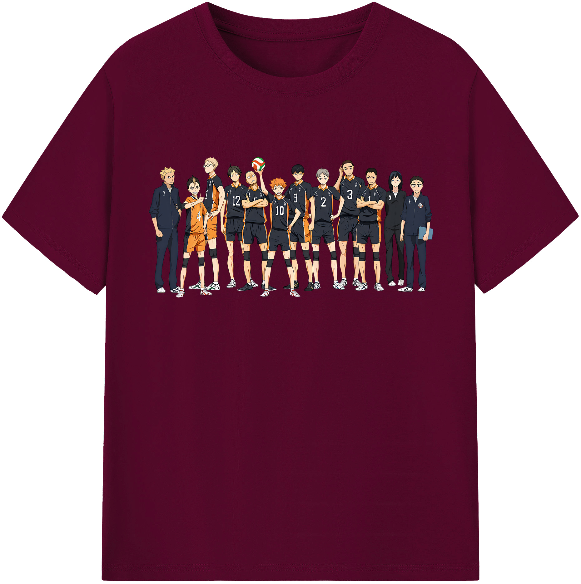 （画像用） ハイキュー!! Haikyu!! レディースカジュアルプリントTシャツ（綿100％）